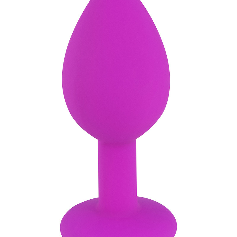 Фиолетовая силиконовая пробка с прозрачным кристаллом S 3308-01