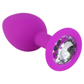 Фиолетовая силиконовая пробка с прозрачным кристаллом S 3308-01