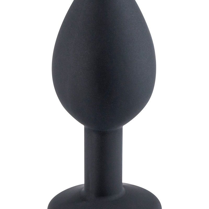 Черная силиконовая пробка с прозрачным кристаллом S 3307-01