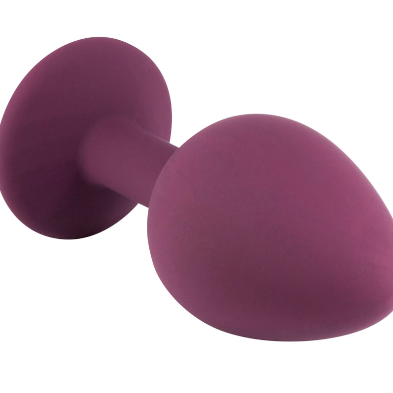 Темно-красная силиконовая пробка с прозрачным кристаллом M 3309-02