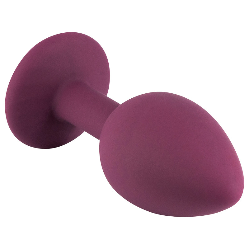 Темно-красная силиконовая пробка с прозрачным кристаллом S 3309-01