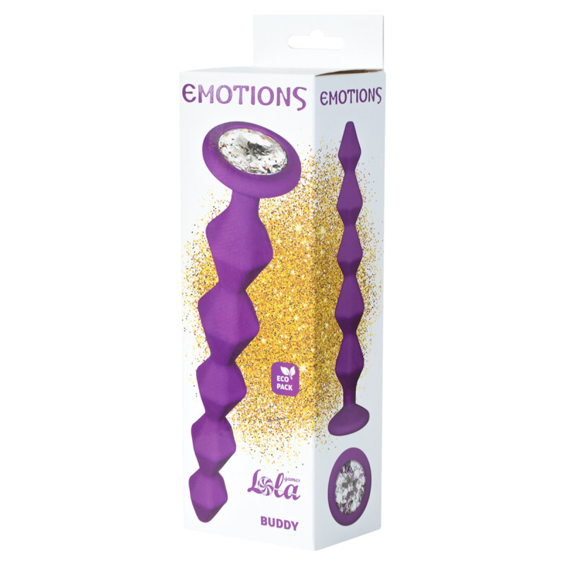 Анальная Цепочка с Кристаллом Emotions Buddy Purple 1400-03lola
