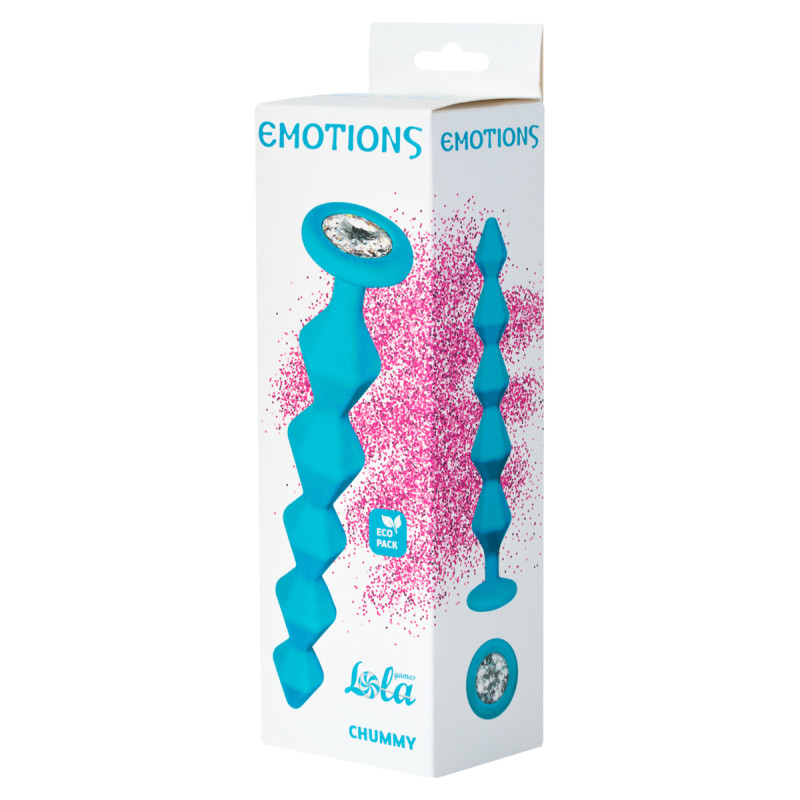Анальная Цепочка с Кристаллом Emotions Chummy Turquoise 1401-02lola