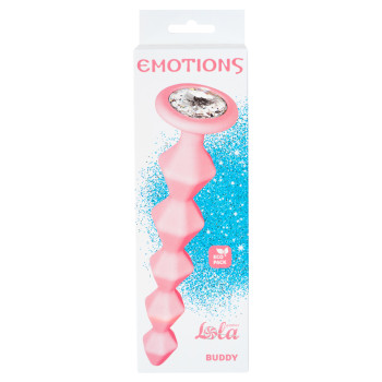 Анальная Цепочка с Кристаллом Emotions Buddy Pink 1400-01lola