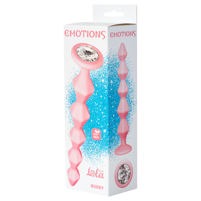 Анальная Цепочка с Кристаллом Emotions Buddy Pink 1400-01lola