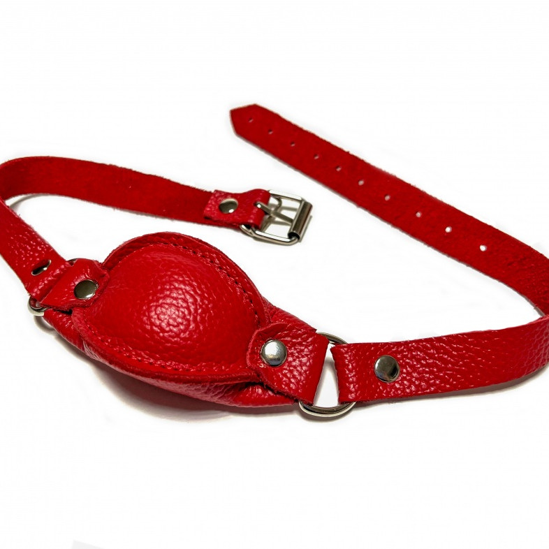 Кляп кожаный красный 60015ars