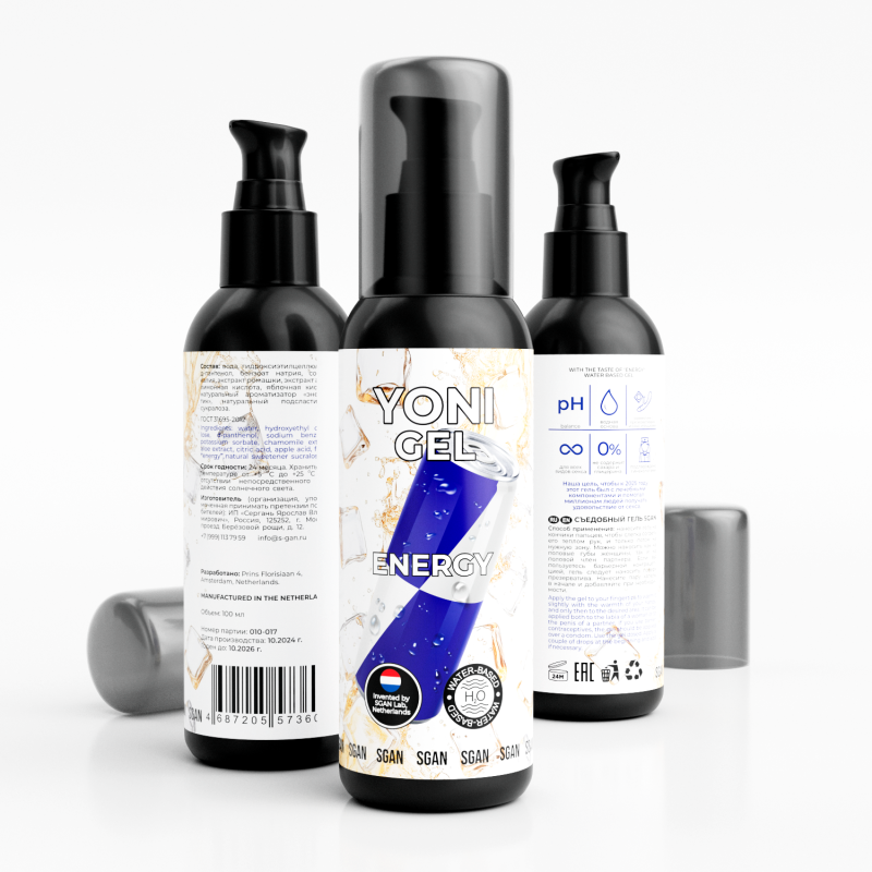 Лубрикант SGAN YONI GEL со вкусом Энергетика для орального секса 100 мл 3605sg