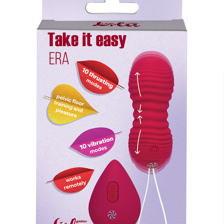 Пульсирующие виброшарики на пульте Take it Easy Era Wine Red 9021-09lola