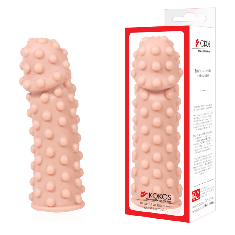 Насадка Extreme Sleeve ES.002 с бугорками телесная TPR KOKOS ES-002-M