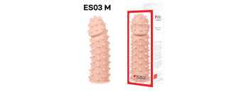 Насадка на пенис Extreme Sleeve с шипами и бугорками телесная KOKOS ES-003-M