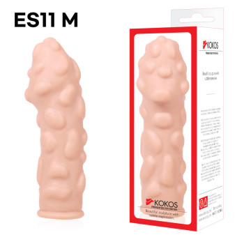 Насадка на пенис с бугорками телесная TPR KOKOS Extreme Sleeves ES-011-M