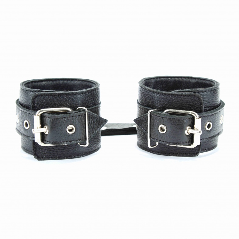 Наручники  из кожи с пряжкой 6 см 51007ars