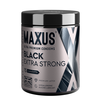 Презервативы MAXUS Extra Strong утолщенные №15 (черные) 7806mx