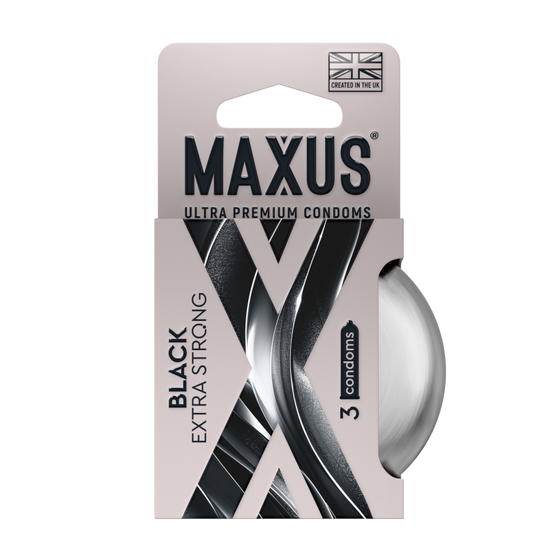 Презервативы MAXUS Extra Strong утолщенные №3 (черные) 7783mx