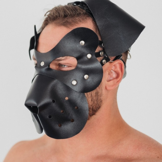 Маска Послушный Пес из натуральной кожы 58017ars