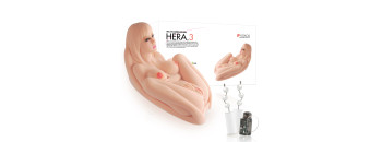 Мастурбатор HERA.3 телесный TPR с вибрацией и ротацией KOKOS M10-03-25V