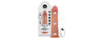 Реалистичный вибратор на пульте ду  D-243371