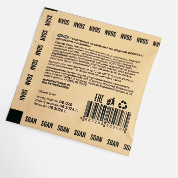 Саше Лубрикант SGAN Sensual со вкусом Чизкейка для орального секса 5 мл 0585sg