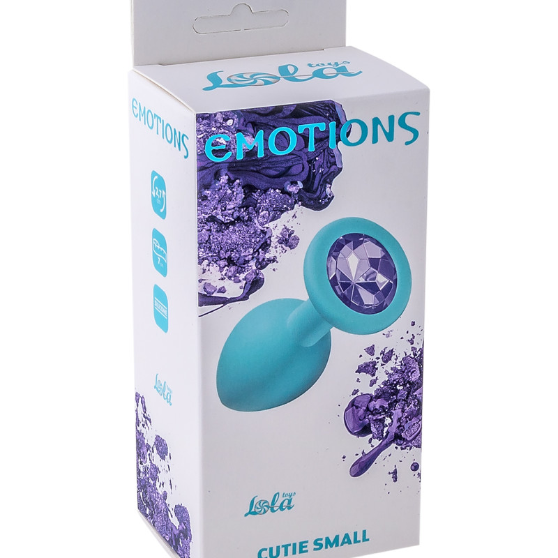 Анальная пробка Emotions Cutie Small Turquoise light purple crystal 4011-05Lola