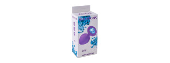 Анальная пробка Emotions Cutie Medium Purple light blue crystal 4012-05Lola