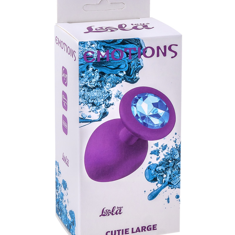 Анальная пробка Emotions Cutie Large Purple light blue crystall 4013-05Lola