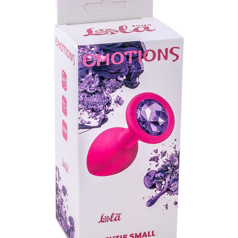 Анальная пробка Emotions Cutie Small Pink dark purple crystal 4011-01Lola