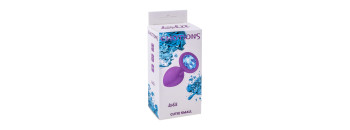 Анальная пробка Emotions Cutie Small Purple light blue crystal 4011-03Lola