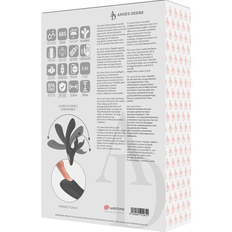 Вибратор-кролоик с часами-пультом ду D-227084