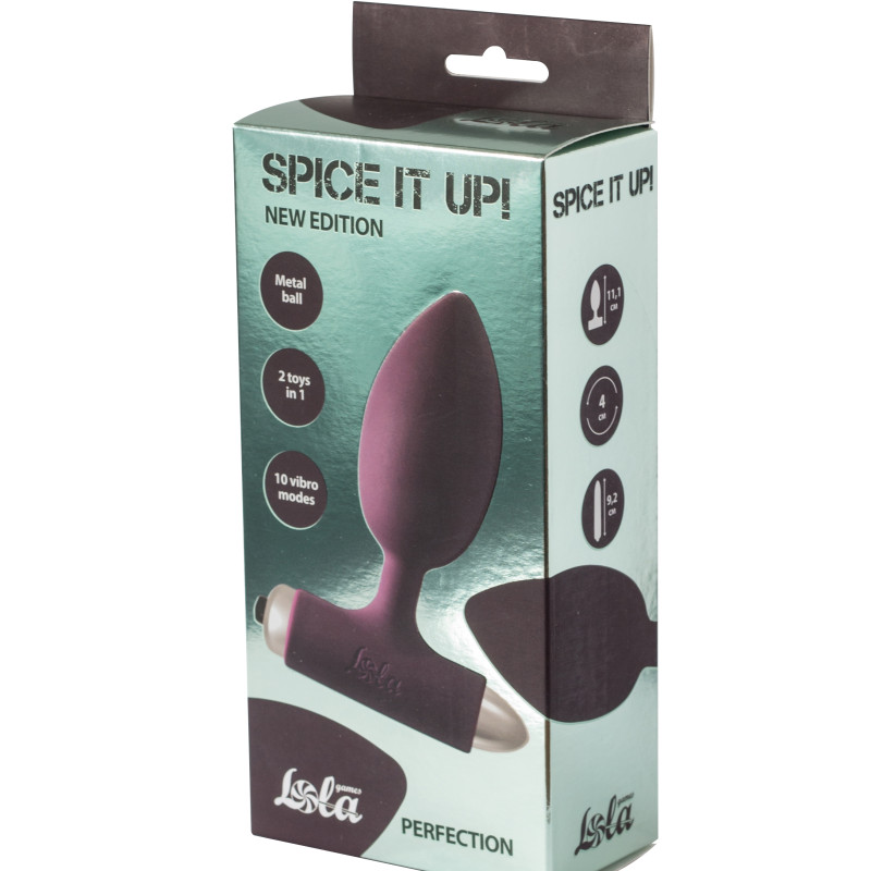 Анальная пробка с вибрацией Spice it up New Edition Perfection Wine red 8014-03lola