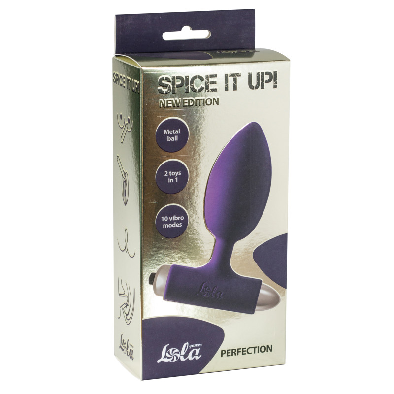 Анальная пробка с вибрацией Spice it up New Edition Perfection Ultraviolet 8014-04lola