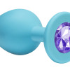 Анальная пробка Emotions Cutie Small Turquoise light purple crystal 4011-05Lola