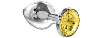 Анальная пробка Diamond Yellow Sparkle Large 4010-02Lola
