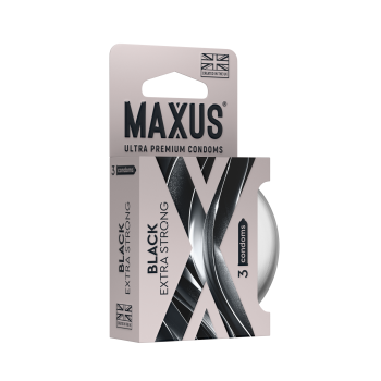 Презервативы MAXUS Extra Strong утолщенные №3 (черные) 7783mx