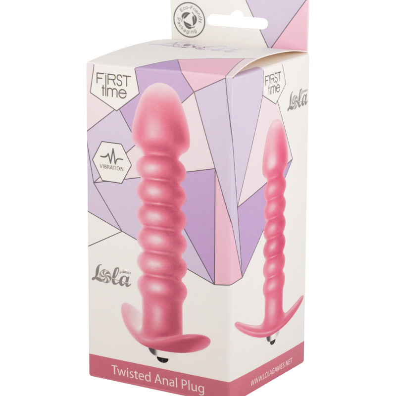 Анальная пробка с вибрацией Twisted Anal Plug Pink (Батарейки ААА) 5007-01lola