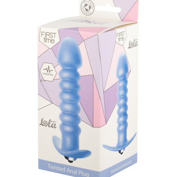 Анальная пробка с вибрацией Twisted Anal Plug Blue (Батарейки ААА) 5007-02lola