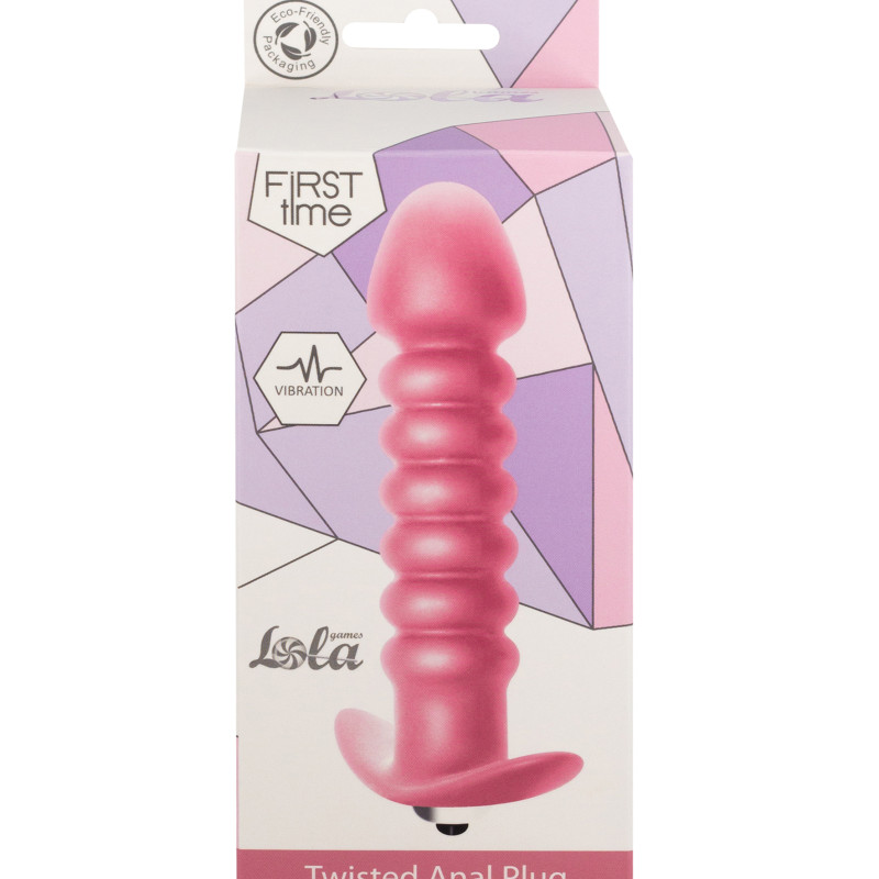 Анальная пробка с вибрацией Twisted Anal Plug Pink (Батарейки ААА) 5007-01lola