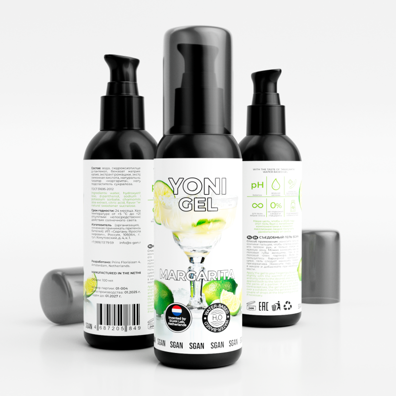 Лубрикант SGAN YONI GEL со вкусом Маргариты для орального секса 100 мл 9038sg