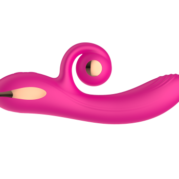 Силиконовый вибратор-кролик с функцией вращения SW3052-hot-pink