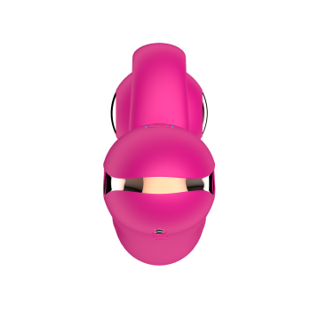 Силиконовый вибратор-кролик с функцией вращения SW3052-hot-pink