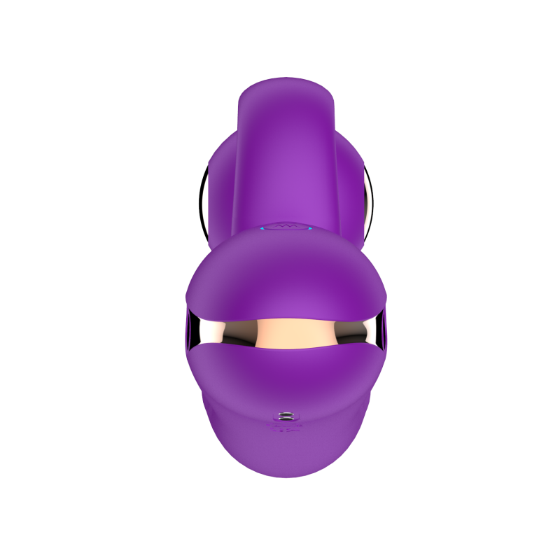 Силиконовый вибратор-кролик с функцией вращения SW3052-purple