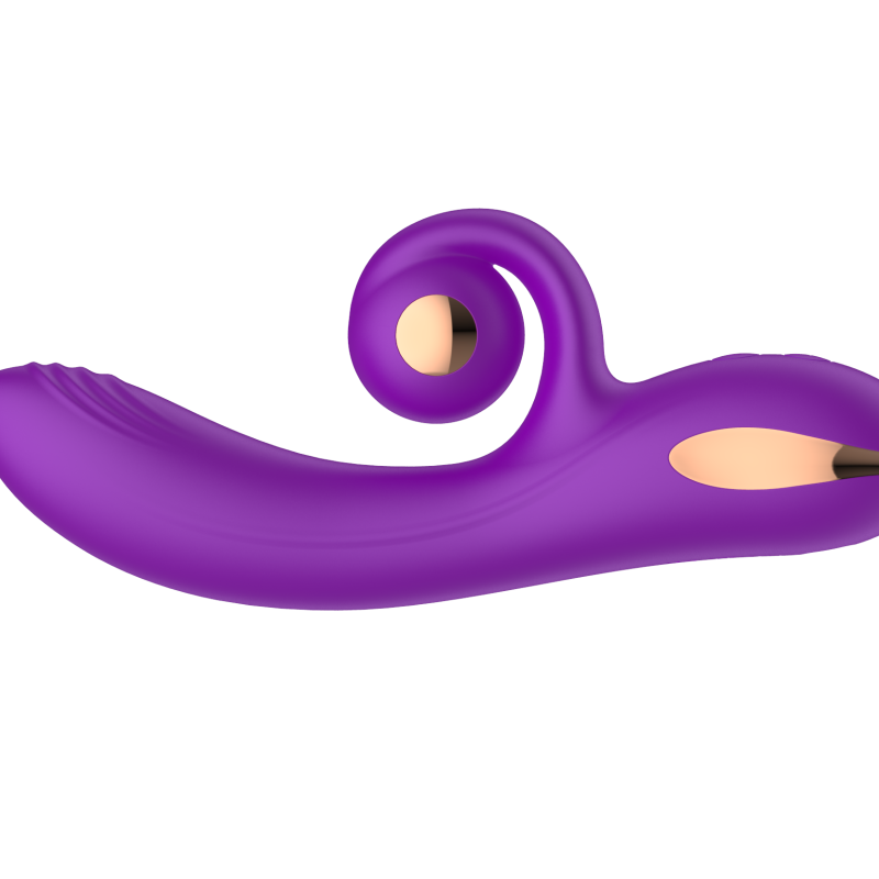 Силиконовый вибратор-кролик с функцией вращения SW3052-purple