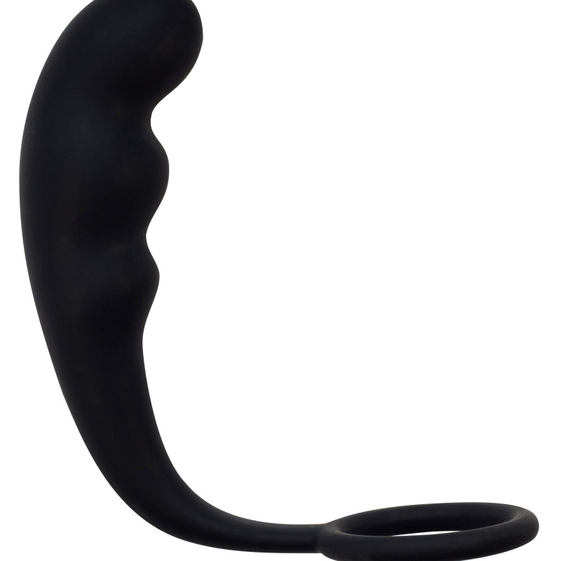 Анальный стимулятор с эрекционным кольцом Mountain Range Anal Plug Black 4218-01Lola
