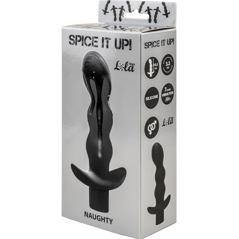 Анальная пробка с вибрацией Spice it up Naughty Black 8012-01Lola