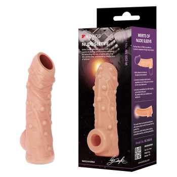 Насадка на фаллос Nude Sleeve с пупырышками TPE телесная KOKOS NS-002-S