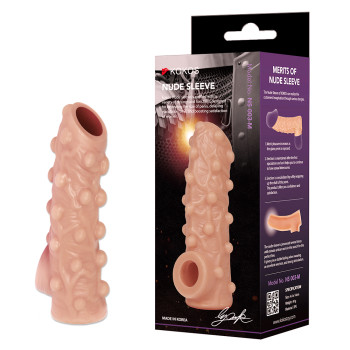 Насадка на фаллос KOKOS Nude Sleeve с бугорками телесная NS-003-S