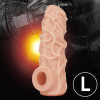Насадка на фаллос Nude Sleeve с венами телесная TPE KOKOS NS-004-L