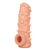 Насадка Nude Sleeve с шипами и подхватом мошонки телесная KOKOS NS-006-S