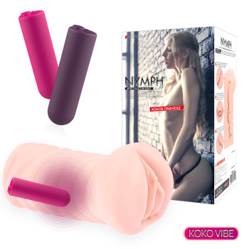 Мастурбатор Nymph с вибропулей телесный TPR KOKOS M03-001-03V