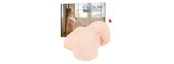 Мастурбатор-торс Real Hips Olivia Say телесный с двумя каналами KOKOS M03-003-01