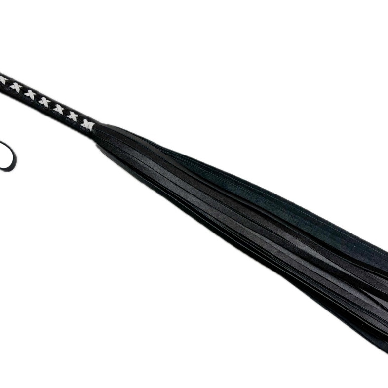 Плеть кожаная с белым плетением 6019-2ars